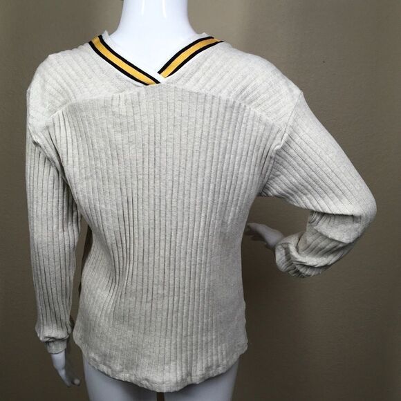 Varsity Stripe Ribbed Sweater C2 - Picture 4 of 8
